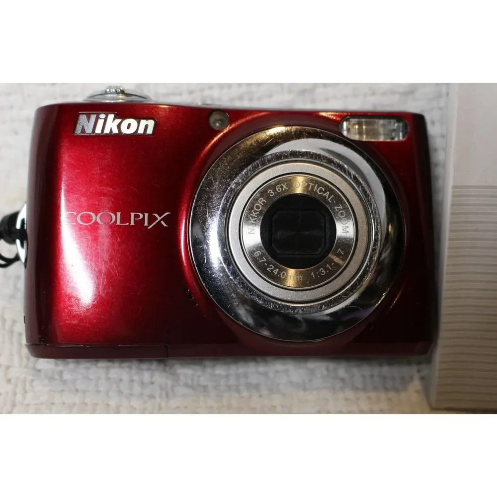Nikon Coolpix L22 12.0MP Digital Red Camera,3.6 Optical Zoom,Manual (Pre-Owned)
